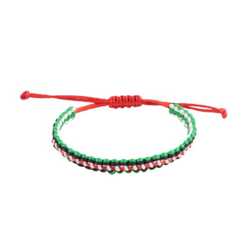 plastique bracelet, avec cordon de polyester & alliage de zinc, fait à la main, unisexe & styles différents pour le choix, Longueur:Environ 6-10 pouce, Vendu par PC