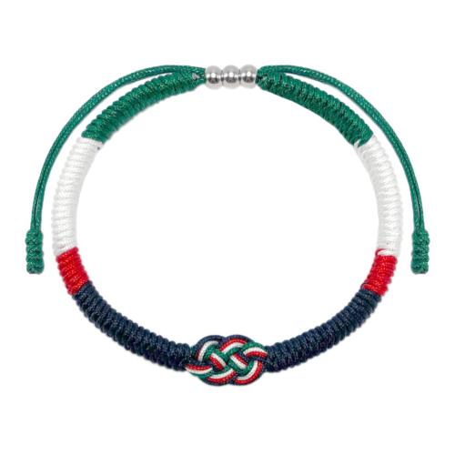 cordón poliéster Pulsera, hecho a mano, unisexo & trenzado, más colores para la opción, longitud:aproximado 6-10 Inch, Vendido por UD