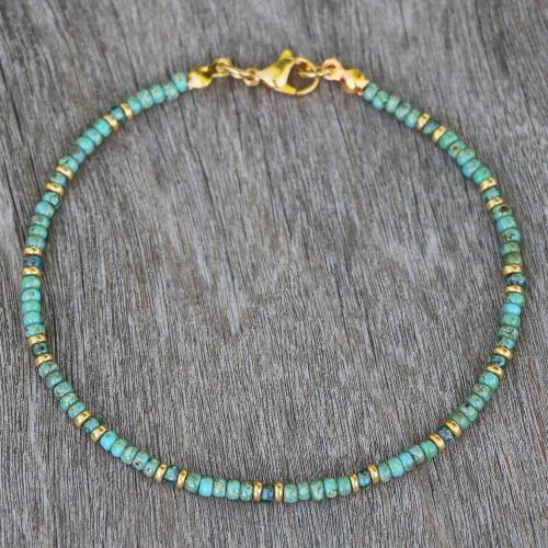 Gemstone Anklet, with Tibetan Style, Unisex & different styles for choice, Length:Approx 8 Inch, Sold By PC