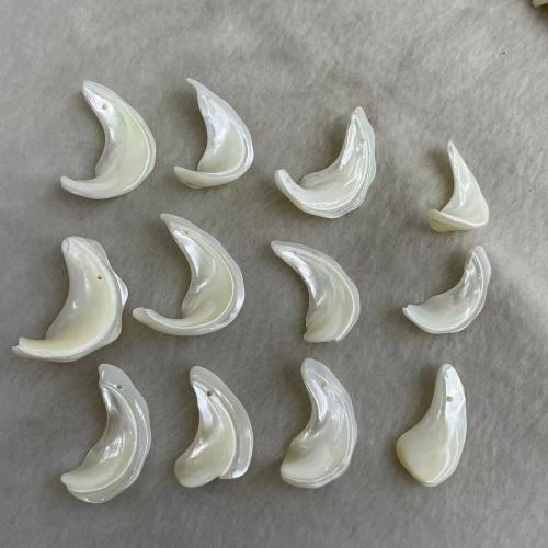 Shell Pendants, Trochus, Moon, DIY, white, Length about 25-38mm, Sold By PC