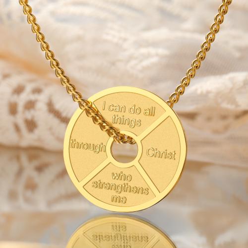 Stainless Steel Jewelry Necklace, 304 Stainless Steel, Round, plated, for woman, more colors for choice, Length:50 cm, Sold By PC