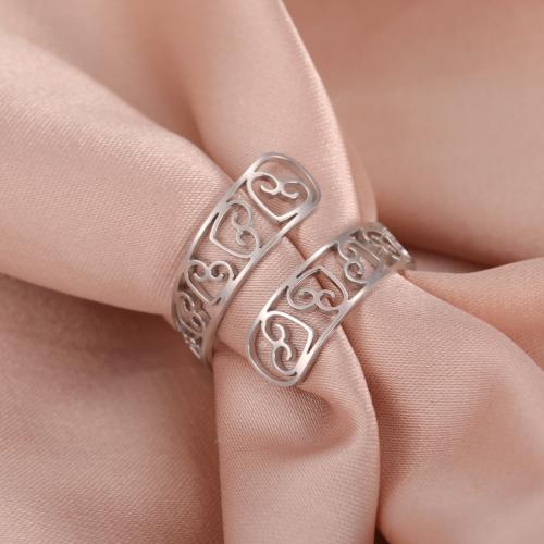 Stainless Steel Finger Ring, 304 Stainless Steel, plated, for woman, more colors for choice, inner diameter:17~20mm, Sold By PC