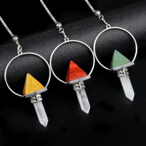 Natural Stone Pendulum, with Tibetan Style, different materials for choice, more colors for choice, Sold By PC