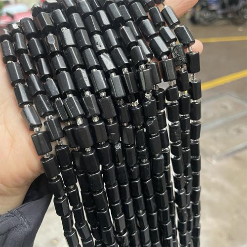 Gemstone Jewelry Beads, Schorl, DIY, black, 8x11mm, Sold Per Approx 38 cm Strand