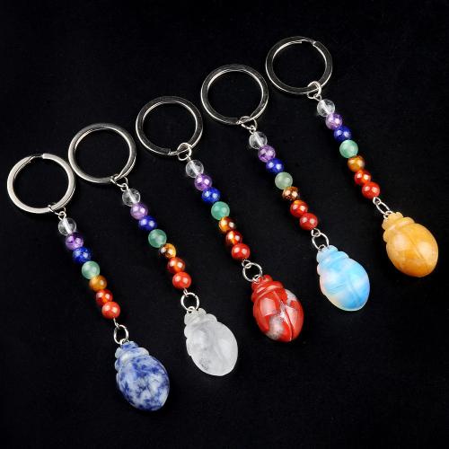 Bag Purse Charms Keyrings Keychains, Natural Stone, with Tibetan Style, fashion jewelry & different materials for choice, more colors for choice, Sold By PC