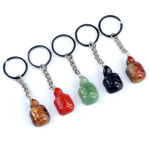 Bag Purse Charms Keyrings Keychains, Natural Stone, with Tibetan Style, Turtle, fashion jewelry & different materials for choice, more colors for choice, Sold By PC