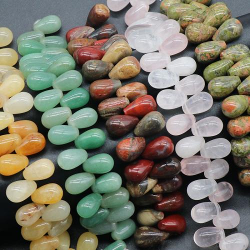 Abalorios de Gemas, Piedra natural, Gota, Bricolaje & diferentes materiales para la opción, más colores para la opción, 10x16mm, aproximado 30PCs/Sarta, Vendido por Sarta