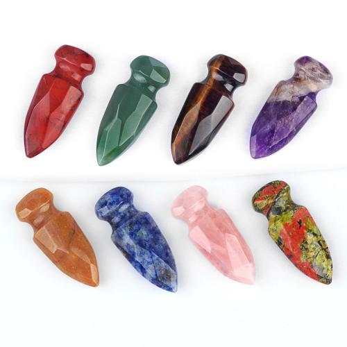 Natural Stone Decoration, Dagger, fashion jewelry & different materials for choice, more colors for choice, Sold By PC