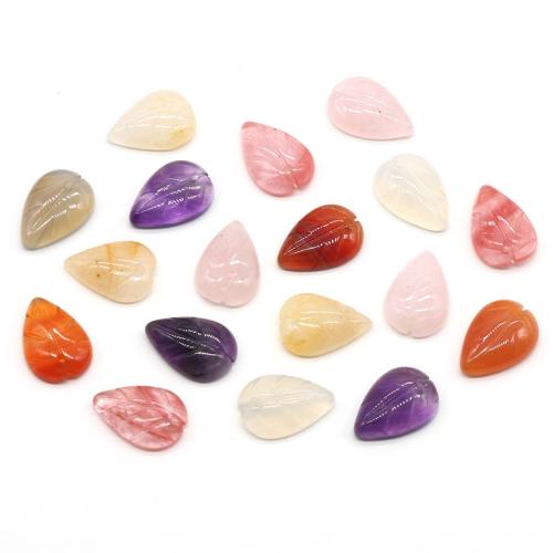 Gemstone Pendants Jewelry, Natural Stone, Leaf, DIY, more colors for choice, Sold By PC