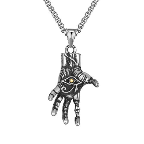 Stainless Steel Jewelry Necklace, 304 Stainless Steel, Hand, fashion jewelry & for man, original color, Sold By PC