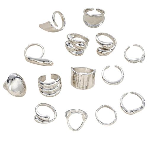 Tibetan Style Ring Set, plated, 14 pieces & fashion jewelry & for woman, original color, Sold By Set