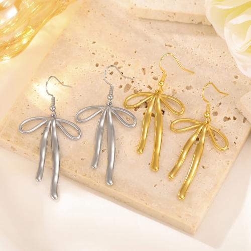 Stainless Steel Drop Earring, 304 Stainless Steel, Vacuum Ion Plating, for woman, more colors for choice, 10Pairs/Bag, Sold By Bag