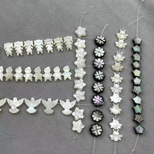 Natural Seashell Beads, Black Shell, with White Shell, Carved, Different Shape for Choice & DIY, more colors for choice, Sold By PC