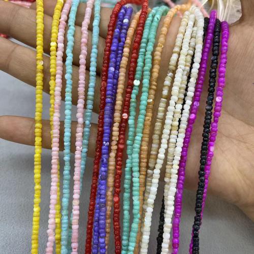 Natural Colored Shell Beads, Freshwater Shell, DIY, more colors for choice, 3mm, Approx 175PCs/Strand, Sold By Strand