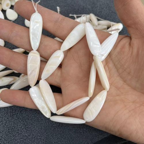 Natural Freshwater Shell Beads, Teardrop, DIY & different size for choice, white, Sold By Strand