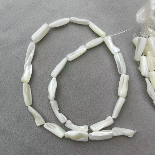 Natural Freshwater Shell Beads, DIY, white, 6x17mm, Approx 22PCs/Strand, Sold By Strand