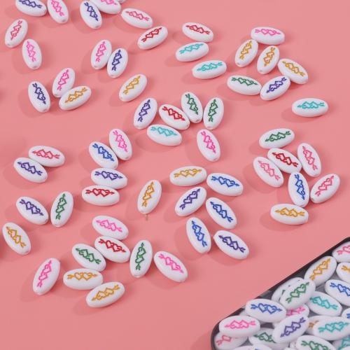 Acrylic Jewelry Beads, DIY & enamel, more colors for choice, 17.50x10mm, Approx 500G/Bag, Sold By Bag