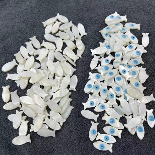 Natural Freshwater Shell Beads, Fish, DIY & enamel, more colors for choice, 8x19mm, Sold By PC