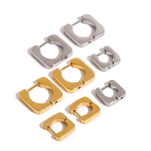 Stainless Steel Lever Back Earring, 304 Stainless Steel,  Square, plated, different styles for choice & for woman, more colors for choice, Sold By Pair