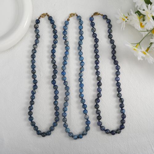 Natural Gemstone Necklace, Lapis Lazuli, for woman, Length:46 cm, Sold By PC