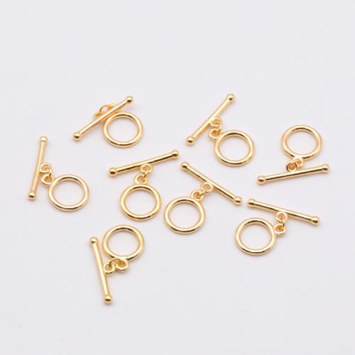 Brass Toggle Clasp, gold color plated, DIY, nickel, lead & cadmium free, Sizeuff1aOuff0814mmuff09Tuff08 2.0X26.5mmuff09, 10PCs/Bag, Sold By Bag