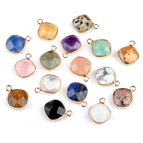 Gemstone Pendants Jewelry, Natural Stone, with Brass, DIY & different materials for choice, more colors for choice, Sold By PC