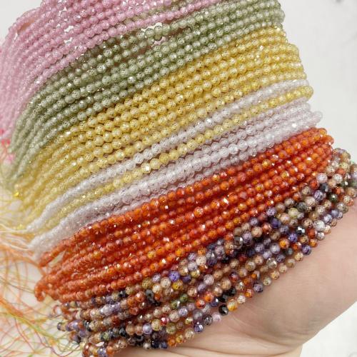 Cubic Zirconia Beads, Round, DIY, more colors for choice, 3mm, Sold Per Approx 38 cm Strand