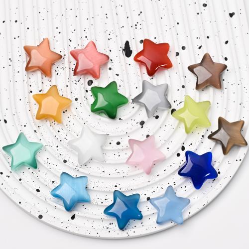 Cats Eye Pendants, Star, DIY, more colors for choice, 30mm, Sold By PC