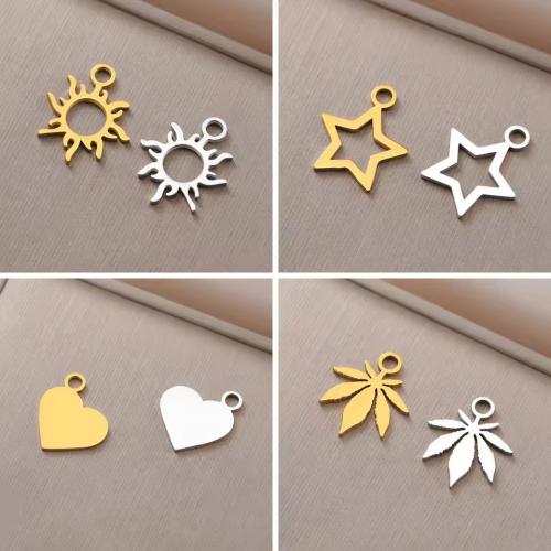 Stainless Steel Pendants, 304 Stainless Steel, Vacuum Ion Plating, DIY, more colors for choice, 10PCs/Bag, Sold By Bag