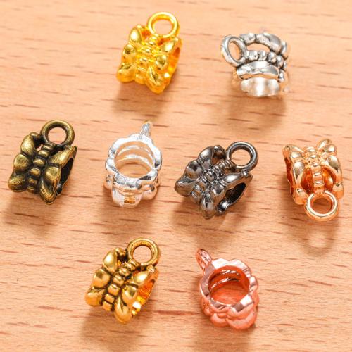 Tibetan Style Bail Beads, Rose, plated, DIY, more colors for choice, 11x7x6mm, 100PCs/Bag, Sold By Bag