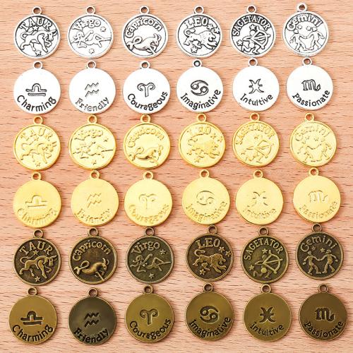 Tibetan Style Pendants, Round, plated, DIY, more colors for choice, 20x17mm, 100PCs/Bag, Sold By Bag