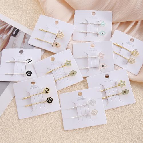 Tibetan Style Hair Slide, plated, different styles for choice & for woman & enamel, hair slide length 70-80mm, Sold By PC