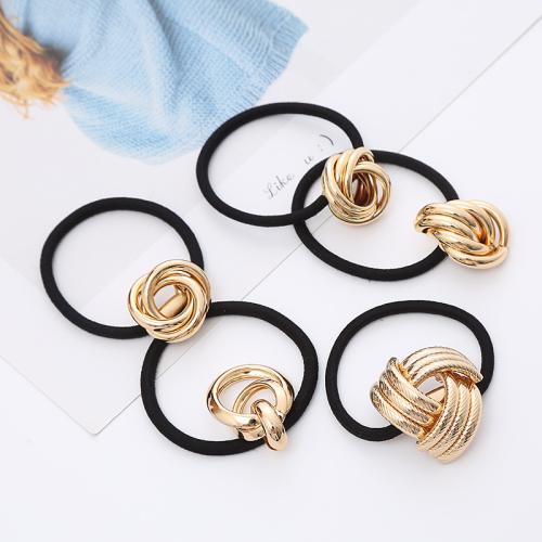 Tibetan Style Hair Jewelry Elastic, with Rubber Band, handmade, different styles for choice & for woman, 60mm, Sold By PC