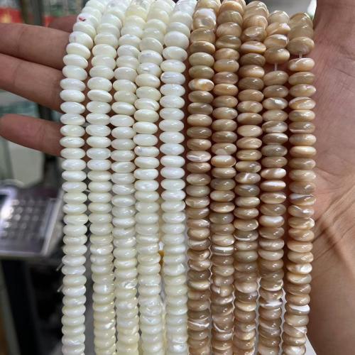 Natural Seashell Beads, Trochus, Rondelle, DIY, more colors for choice, 4x10mm, Approx 84PCs/Strand, Sold By Strand