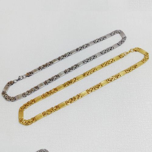 Stainless Steel Chain Necklace, 304 Stainless Steel, plated, Unisex & different size for choice, more colors for choice, Sold By PC