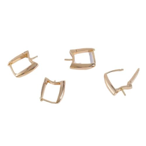 Messing Hebel Rückseiten Ohrring Komponente, goldfarben plattiert, DIY, goldfarben, frei von Nickel, Blei & Kadmium, 15.80x11.70mm, 10PCs/Tasche, verkauft von Tasche