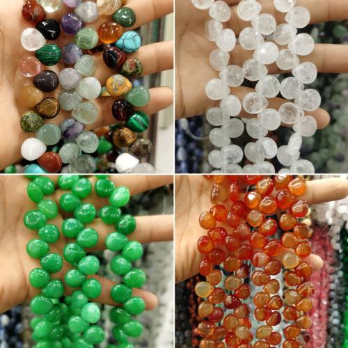 Abalorios de Gemas, Piedra natural, Bricolaje & diferentes materiales para la opción, más colores para la opción, 10x12mm, aproximado 33PCs/Sarta, Vendido por Sarta