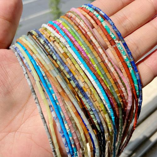 Gemstone Jewelry Beads, Natural Stone, DIY & different materials for choice, more colors for choice, 2x4mm, Sold Per Approx 38 cm Strand