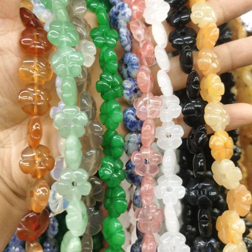 Gemstone Jewelry Beads, Natural Stone, Flower, DIY & different materials for choice, more colors for choice, 14x6mm, Approx 28PCs/Strand, Sold By Strand