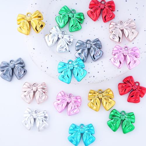 Acrylic Pendants, Bowknot, DIY, more colors for choice, 24x29mm, Hole:Approx 3mm, 50PCs/Bag, Sold By Bag