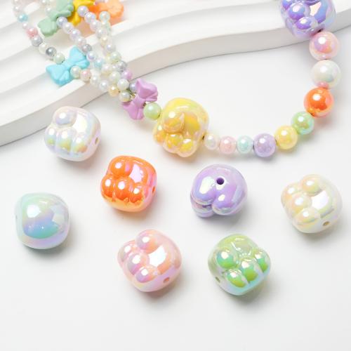 Plated Acrylic Beads, DIY, more colors for choice, 16mm, Hole:Approx 2mm, 50PCs/Bag, Sold By Bag