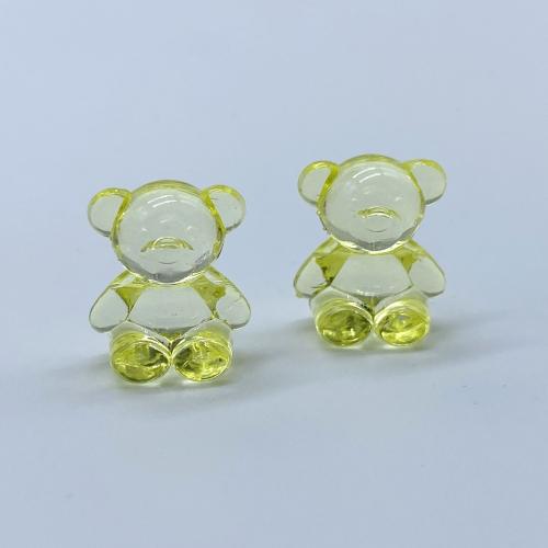 Transparent Acrylic Beads, Bear, DIY, more colors for choice, 17x20mm, Hole:Approx 4mm, Approx 300PCs/Bag, Sold By Bag