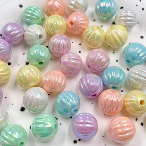 Plated Acrylic Beads, Round, DIY, more colors for choice, 14mm, Hole:Approx 2.9mm, Approx 330PCs/Bag, Sold By Bag