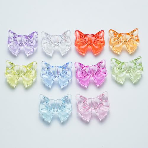 Transparent Acrylic Beads, Bowknot, DIY, more colors for choice, 29x23mm, Approx 110PCs/Bag, Sold By Bag