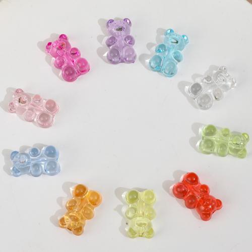 Transparent Acrylic Beads, Bear, DIY, more colors for choice, 18x11mm, Hole:Approx 2mm, Approx 480PCs/Bag, Sold By Bag