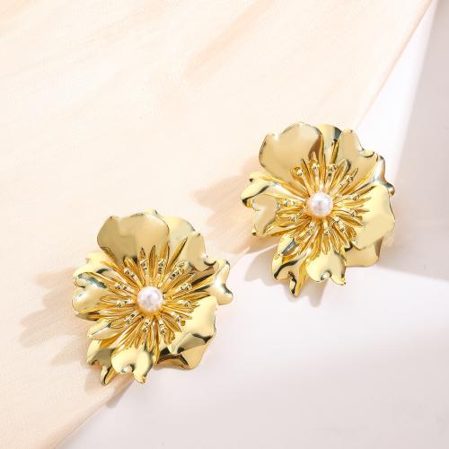 Tibetan Style Stud Earring, plated, fashion jewelry & different styles for choice & for woman, golden, Sold By Pair