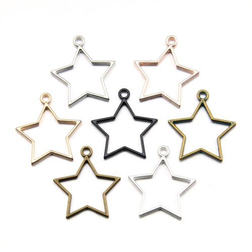 Tibetan Style Star Pendant, plated, DIY, more colors for choice, 31x34mm, 100PCs/Bag, Sold By Bag