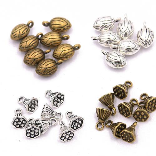 Tibetan Style Flower Pendants, plated, DIY, more colors for choice, 100PCs/Bag, Sold By Bag