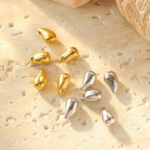 Stainless Steel Beads, 304 Stainless Steel, Teardrop, plated, DIY, more colors for choice, 10PCs/Bag, Sold By Bag