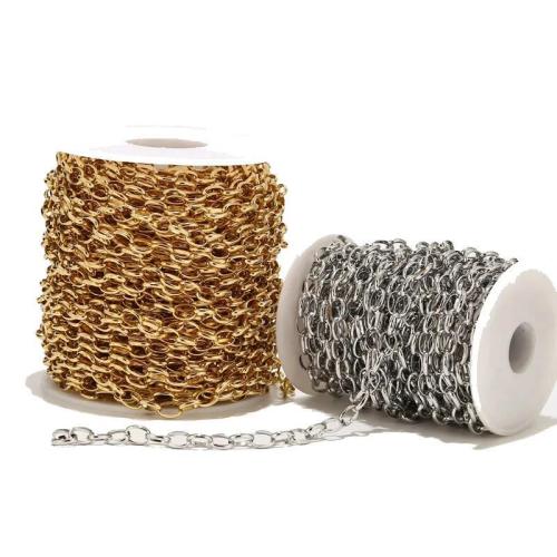 Stainless Steel Rolo Chain, 304 Stainless Steel, plated, DIY, more colors for choice, Sold By m